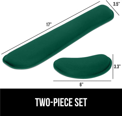 Memory Foam Wrist Rest for Computer Keyboard, 2 Piece Black