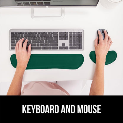 Memory Foam Wrist Rest for Computer Keyboard, 2 Piece Black