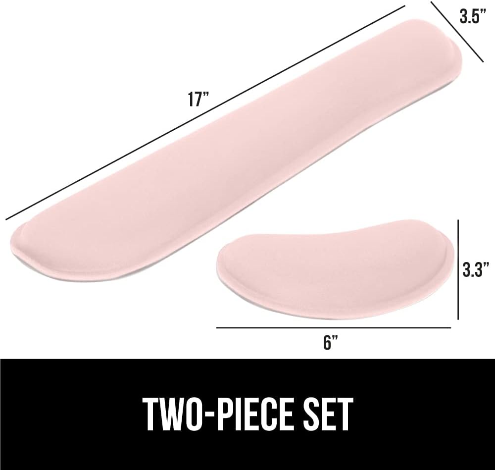 Memory Foam Wrist Rest for Computer Keyboard, 2 Piece Black