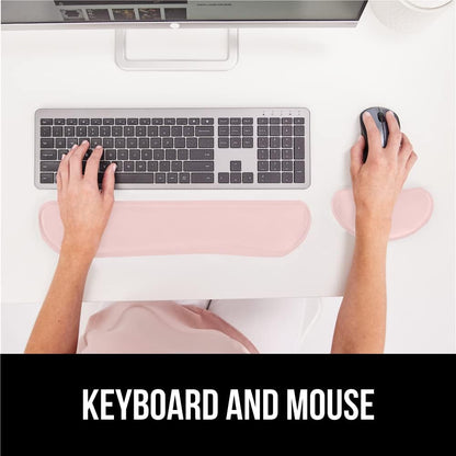 Memory Foam Wrist Rest for Computer Keyboard, 2 Piece Black