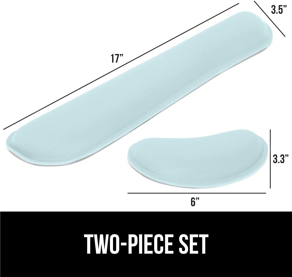 Memory Foam Wrist Rest for Computer Keyboard, 2 Piece Black