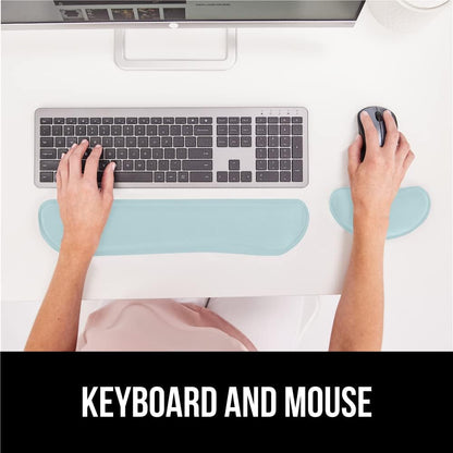 Memory Foam Wrist Rest for Computer Keyboard, 2 Piece Black