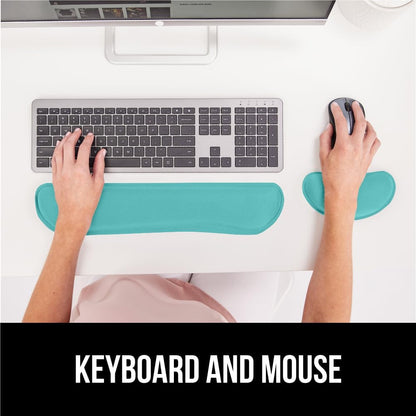 Memory Foam Wrist Rest for Computer Keyboard, 2 Piece Black