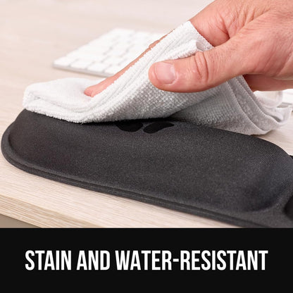 Memory Foam Wrist Rest for Computer Keyboard, 2 Piece Black