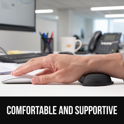 Memory Foam Wrist Rest for Computer Keyboard, 2 Piece Black