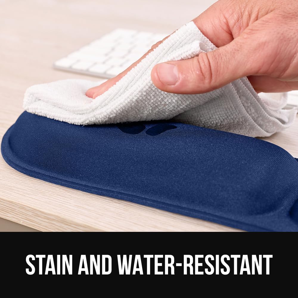 Memory Foam Wrist Rest for Computer Keyboard, 2 Piece Black