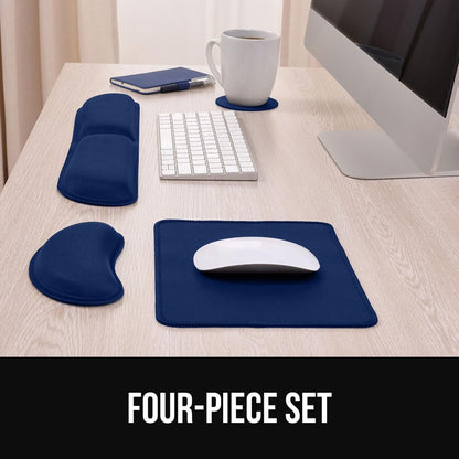 Memory Foam Wrist Rest for Computer Keyboard, 2 Piece Black