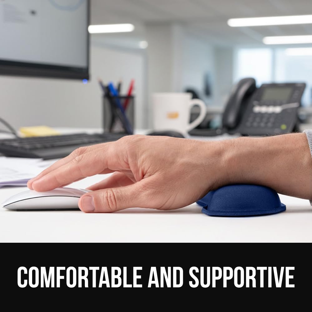 Memory Foam Wrist Rest for Computer Keyboard, 2 Piece Black