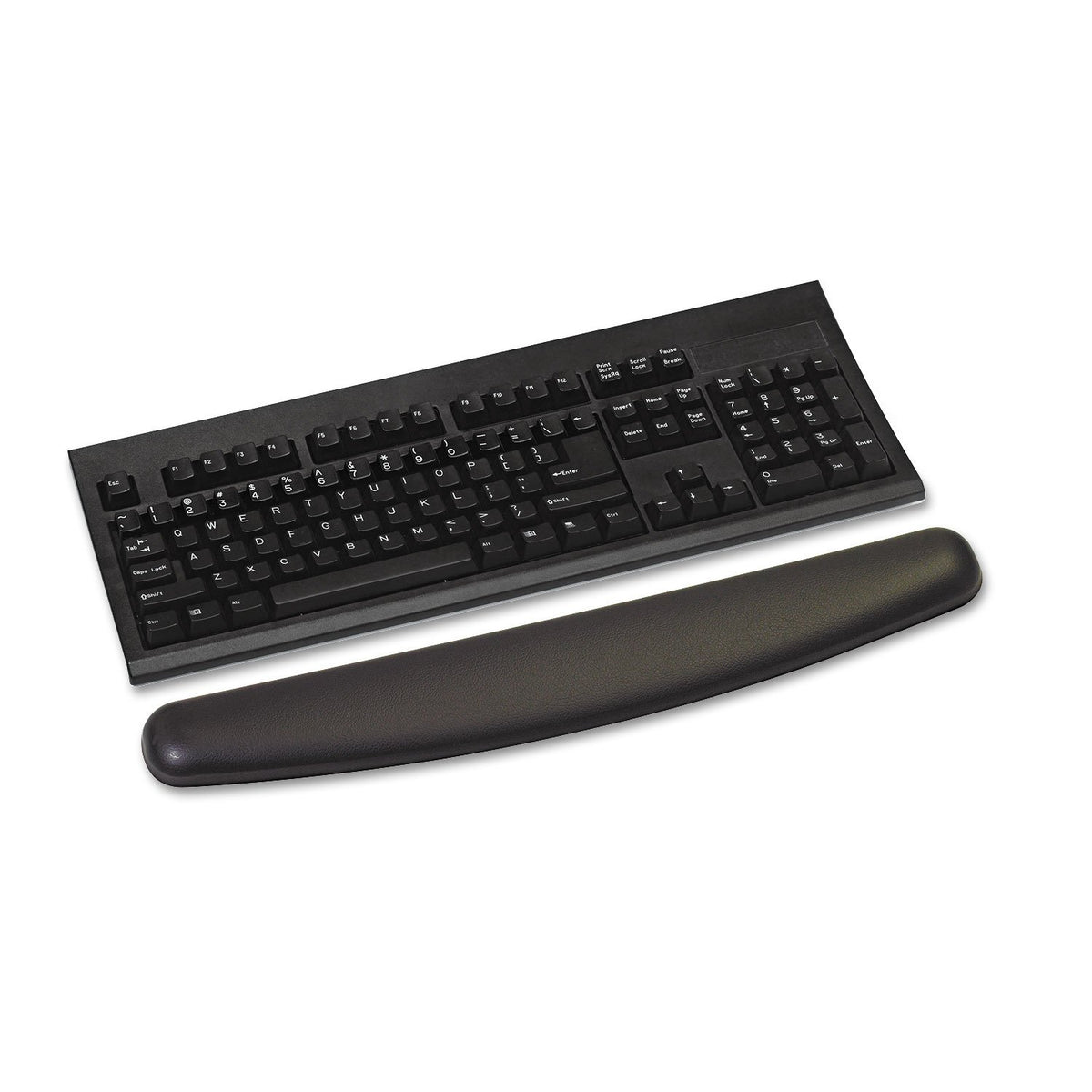 WR309LE Gel Wrist Rest for Keyboard Leatherette, Black