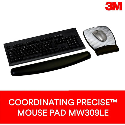 WR309LE Gel Wrist Rest for Keyboard Leatherette, Black