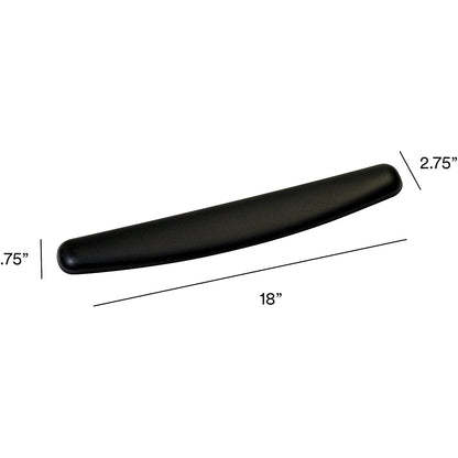 WR309LE Gel Wrist Rest for Keyboard Leatherette, Black