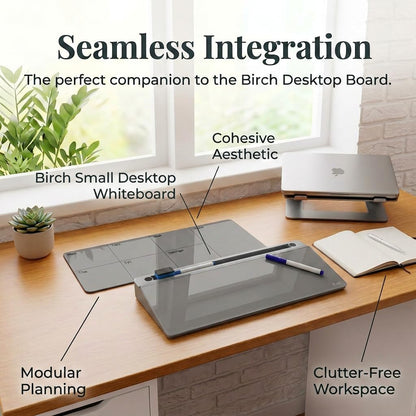 Birch Magnetic Flexible Whiteboard – Reusable Dry Erase Planner, Peel & Stick Magnetic Board for Fridge, Office & Home (Charcoal)