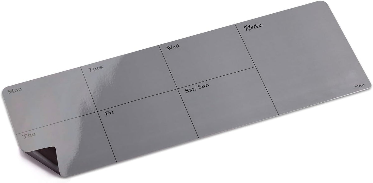 Birch Magnetic Flexible Whiteboard – Reusable Dry Erase Planner, Peel & Stick Magnetic Board for Fridge, Office & Home (Charcoal)