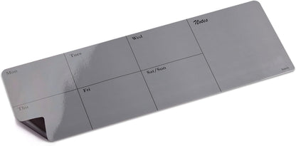 Birch Magnetic Flexible Whiteboard – Reusable Dry Erase Planner, Peel & Stick Magnetic Board for Fridge, Office & Home (Charcoal)
