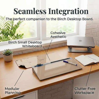 Birch Magnetic Flexible Whiteboard – Reusable Dry Erase Planner, Peel & Stick Magnetic Board for Fridge, Office & Home (Charcoal)
