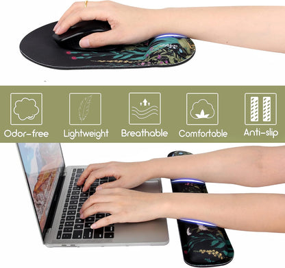 Ergonomic Mouse Pad with Wrist Rest and Keyboard Wrist Rest, Mousepad