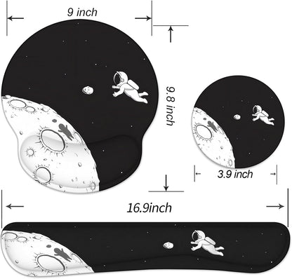 Ergonomic Mouse Pad with Wrist Rest and Keyboard Wrist Rest, Mousepad