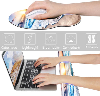 Ergonomic Mouse Pad with Wrist Rest and Keyboard Wrist Rest, Mousepad