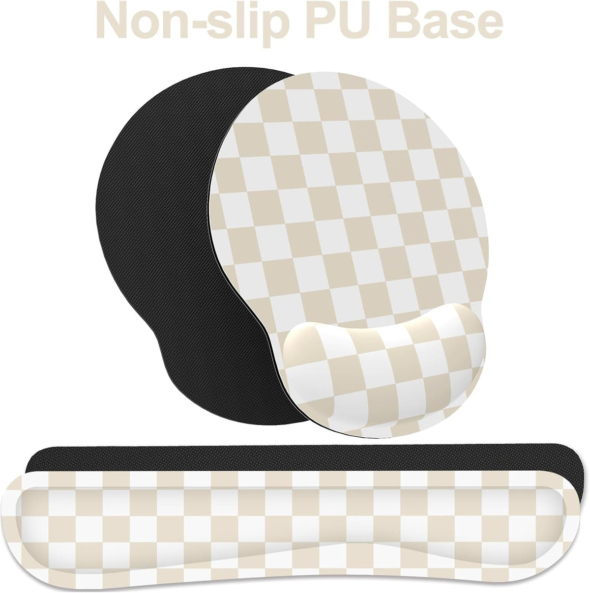 Ergonomic Mouse Pad with Wrist Rest and Keyboard Wrist Rest, Mousepad