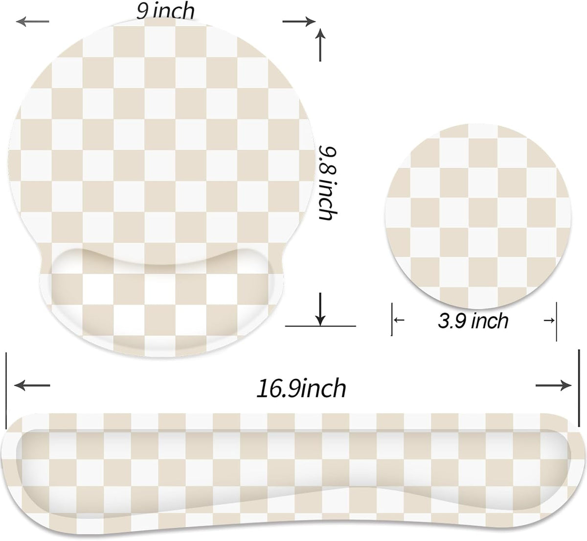 Ergonomic Mouse Pad with Wrist Rest and Keyboard Wrist Rest, Mousepad