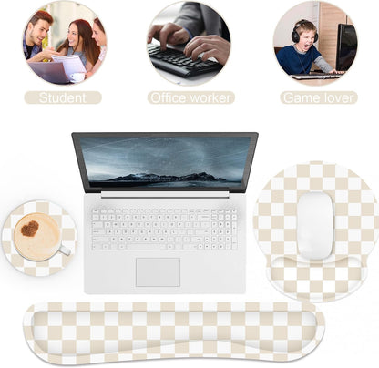Ergonomic Mouse Pad with Wrist Rest and Keyboard Wrist Rest, Mousepad