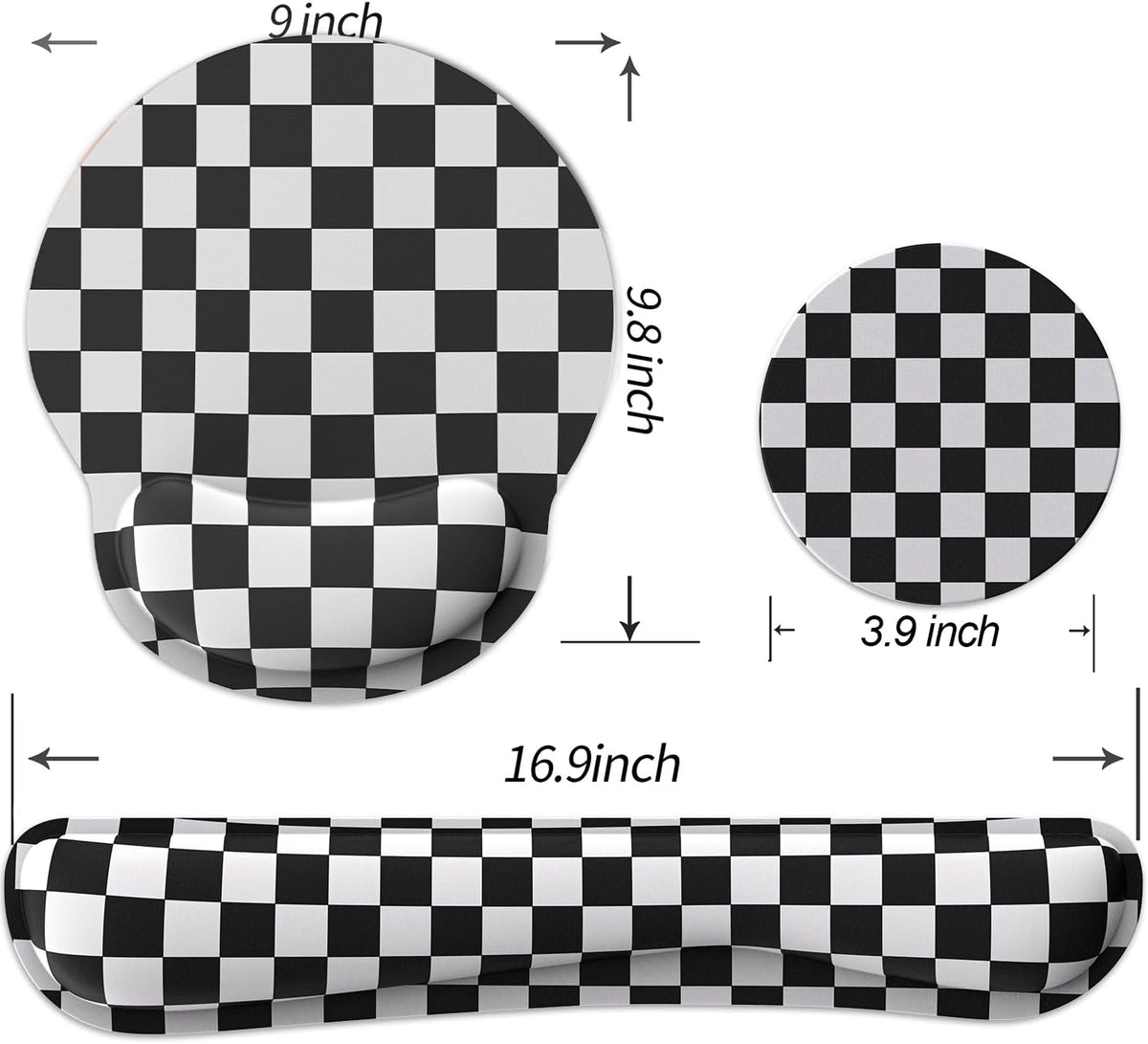 Ergonomic Mouse Pad with Wrist Rest and Keyboard Wrist Rest, Mousepad