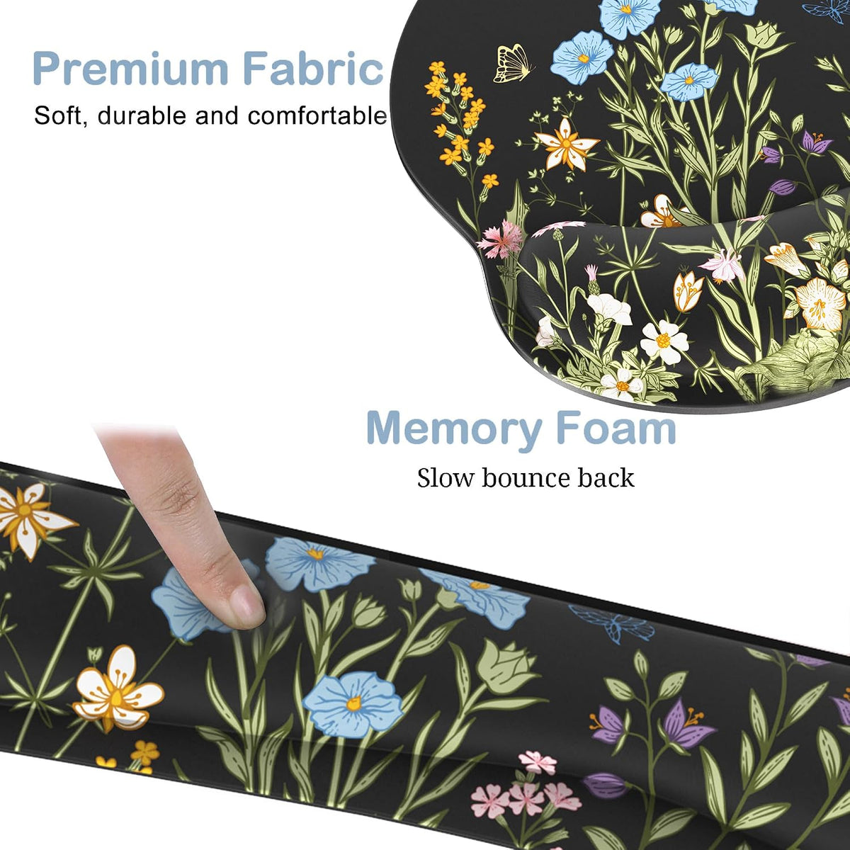 Ergonomic Mouse Pad with Wrist Rest and Keyboard Wrist Rest, Mousepad
