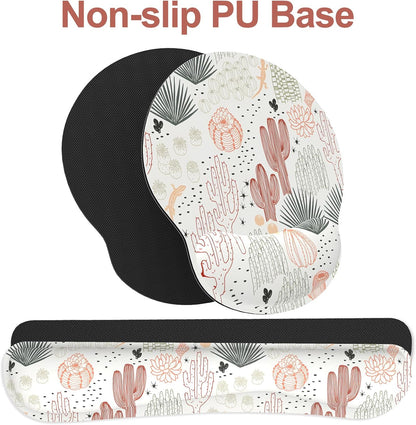 Ergonomic Mouse Pad with Wrist Rest and Keyboard Wrist Rest, Mousepad