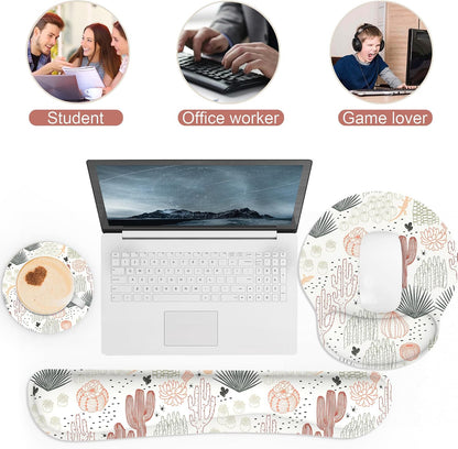 Ergonomic Mouse Pad with Wrist Rest and Keyboard Wrist Rest, Mousepad
