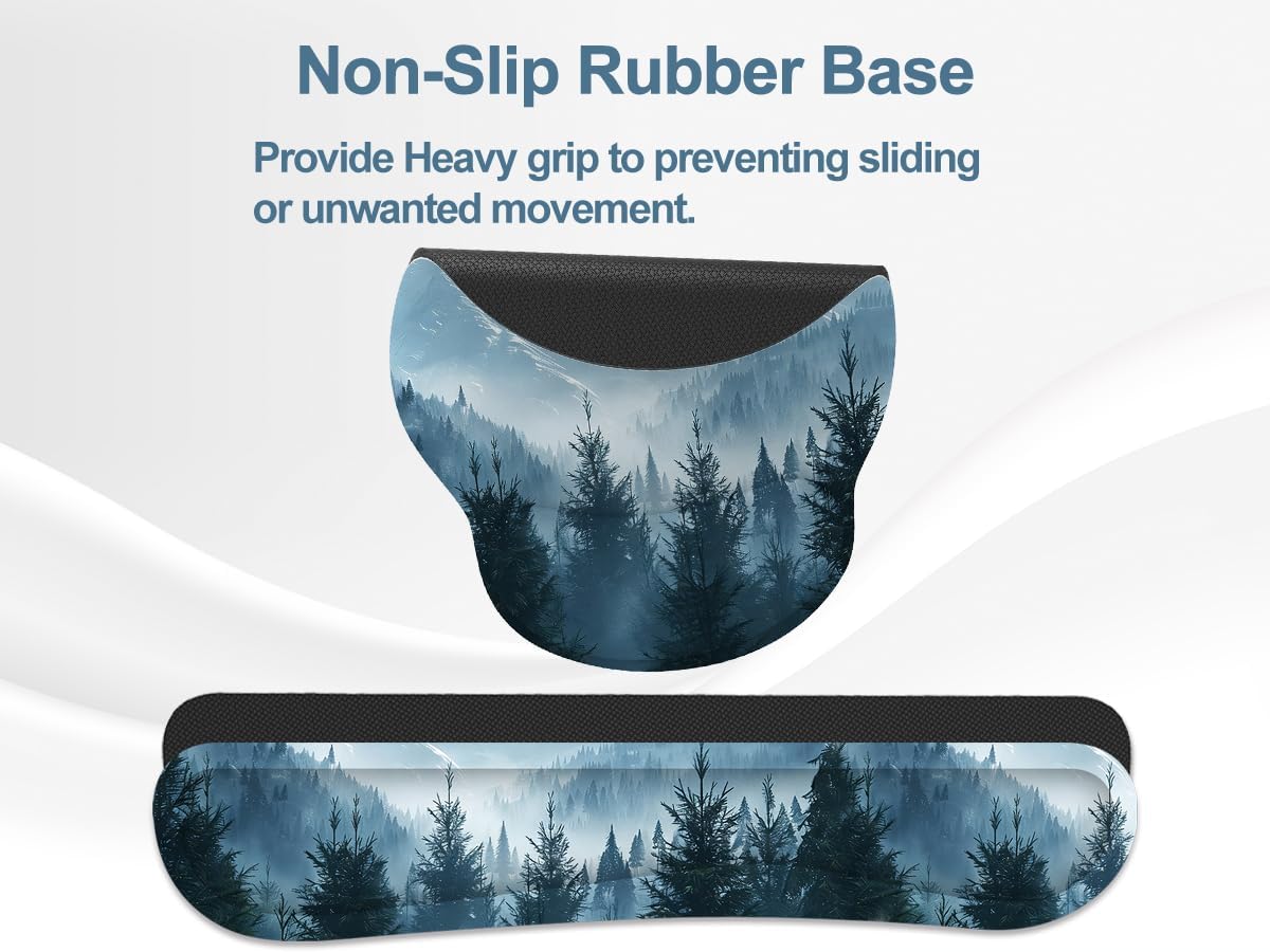 Ergonomic Mouse Pad with Wrist Rest and Keyboard Wrist Rest, Mousepad