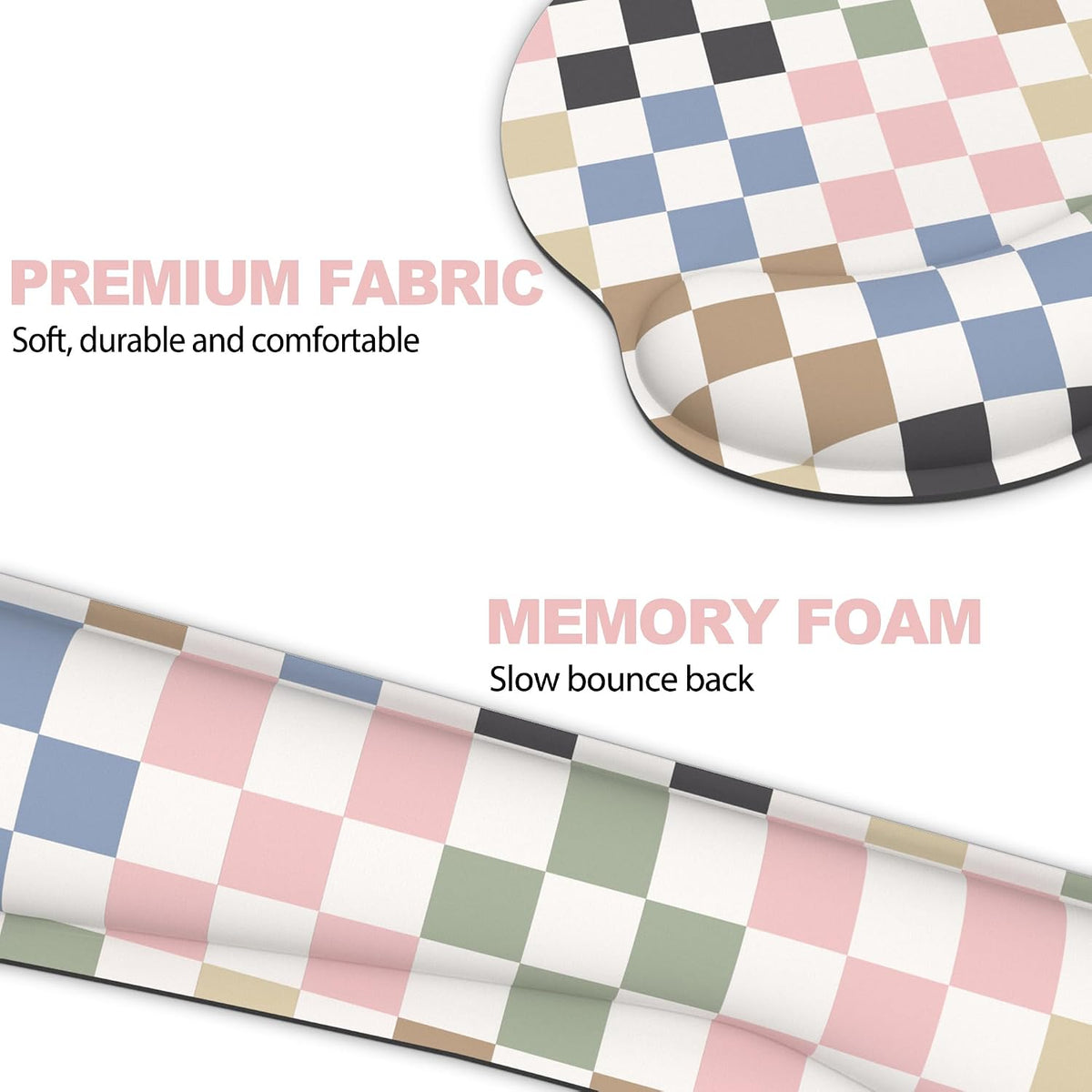 Ergonomic Mouse Pad with Wrist Rest and Keyboard Wrist Rest, Mousepad