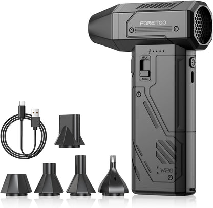 Compressed Air Duster,130000RPM Electric Air Duster Brushless Motor with Adjustable Stepless Speed, Fast Charging Rechargeable Cordless Air Blower for PC,Car,Keyboard,Pet,Home & Outdoor