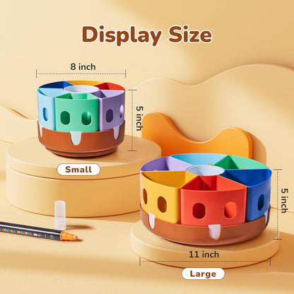 Rotating Art Supply Organizer, Lazy Susan Caddy, Large