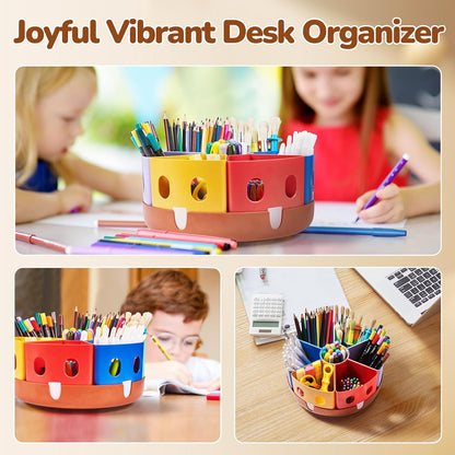 Rotating Art Supply Organizer, Lazy Susan Caddy, Large