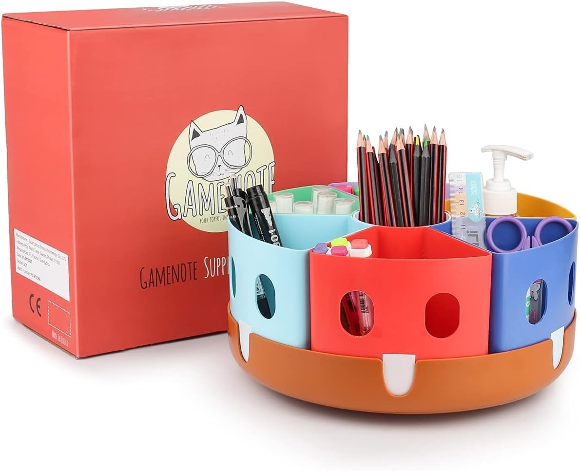 Rotating Art Supply Organizer, Lazy Susan Caddy, Large