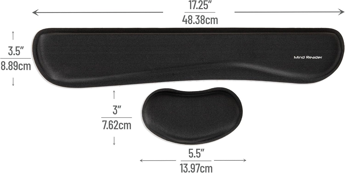 Air-Cloud Memory Foam Armrest Pads, Office & Gaming Chair Arm Rests, Elbow Support with Washable Cover, Black
