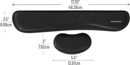 Air-Cloud Memory Foam Armrest Pads, Office & Gaming Chair Arm Rests, Elbow Support with Washable Cover, Black