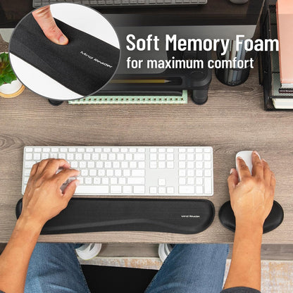 Air-Cloud Memory Foam Armrest Pads, Office & Gaming Chair Arm Rests, Elbow Support with Washable Cover, Black
