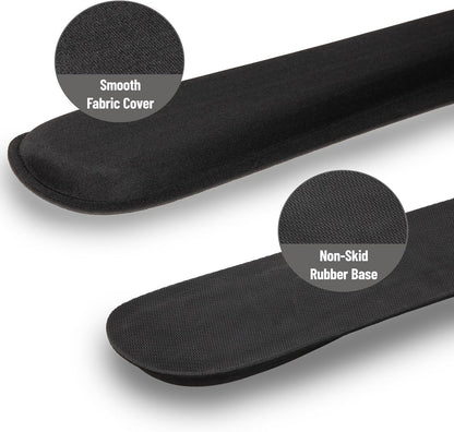 Air-Cloud Memory Foam Armrest Pads, Office & Gaming Chair Arm Rests, Elbow Support with Washable Cover, Black