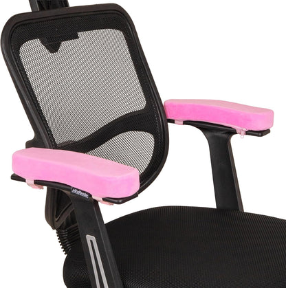 Air-Cloud Memory Foam Armrest Pads, Office & Gaming Chair Arm Rests, Elbow Support with Washable Cover, Black
