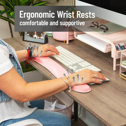 Air-Cloud Memory Foam Armrest Pads, Office & Gaming Chair Arm Rests, Elbow Support with Washable Cover, Black