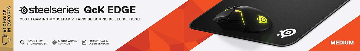 QcK Gaming Mouse Pad - XXL Cloth - Peak Tracking and Stability - Esports Mousepad - Never-Slip - Full Desk Coverage