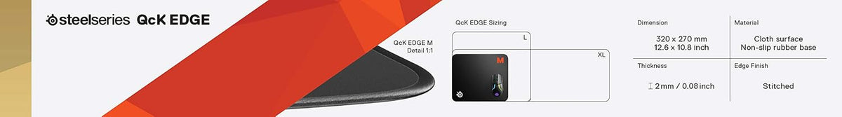 QcK Gaming Mouse Pad - XXL Cloth - Peak Tracking and Stability - Esports Mousepad - Never-Slip - Full Desk Coverage