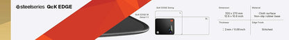 QcK Gaming Mouse Pad - XXL Cloth - Peak Tracking and Stability - Esports Mousepad - Never-Slip - Full Desk Coverage