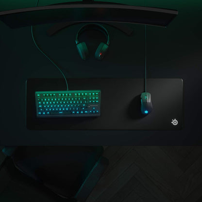 QcK Gaming Mouse Pad - XXL Cloth - Peak Tracking and Stability - Esports Mousepad - Never-Slip - Full Desk Coverage