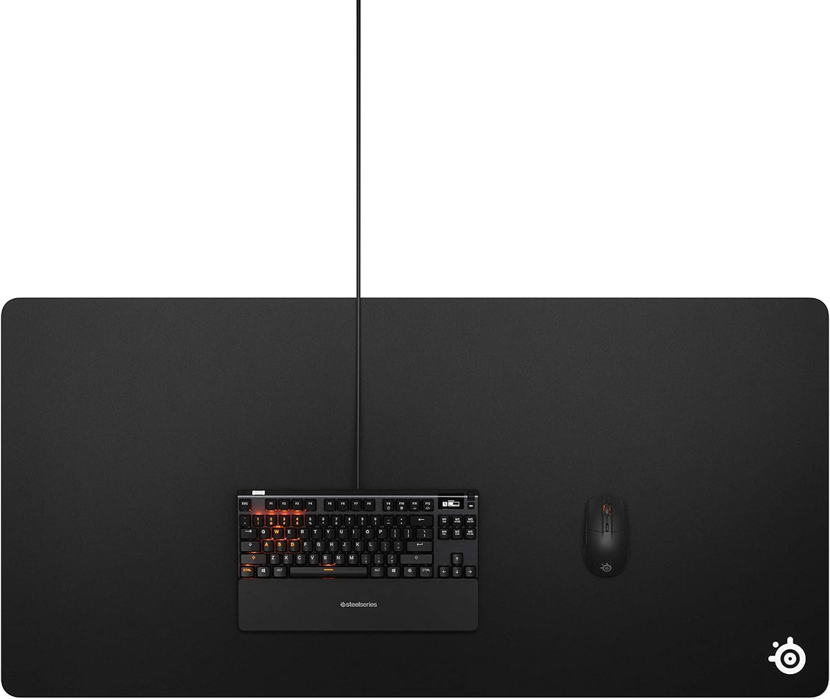 QcK Gaming Mouse Pad - XXL Cloth - Peak Tracking and Stability - Esports Mousepad - Never-Slip - Full Desk Coverage