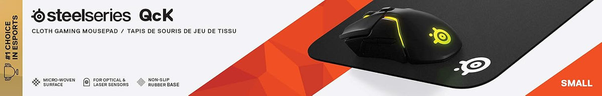 QcK Gaming Mouse Pad - XXL Cloth - Peak Tracking and Stability - Esports Mousepad - Never-Slip - Full Desk Coverage