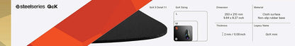 QcK Gaming Mouse Pad - XXL Cloth - Peak Tracking and Stability - Esports Mousepad - Never-Slip - Full Desk Coverage