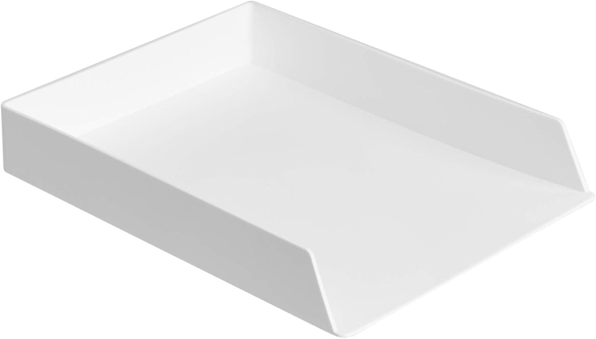 Rectangular Plastic Desk Organizer, letter size Tray, 9.7 x 2.2 x 13 inches, Black