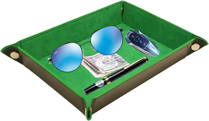 Valet Organizer - Catchall Tray for Jewelry, Wallets, Watches, Keys, Coins, Phones, Glasses - Perfect for Nightstand, Desk, Entryway